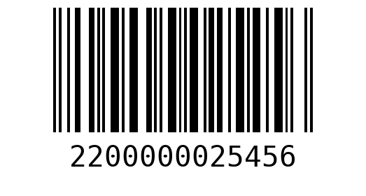 Штрихкод 2200000025456