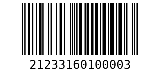 Штрихкод 21233160100000