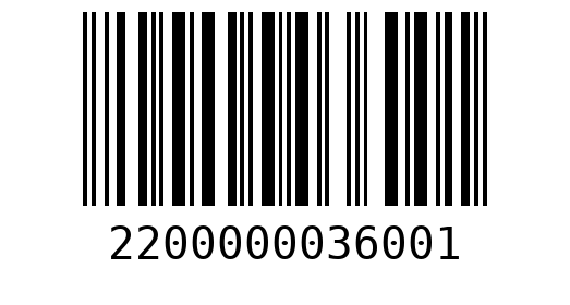 Штрихкод 2200000036001