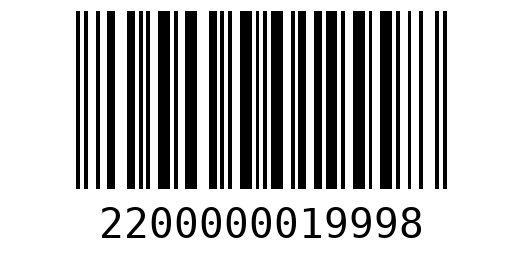 Штрихкод 2200000019998