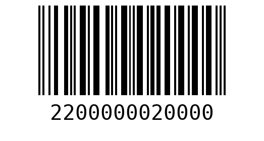 Штрихкод 2200000020000