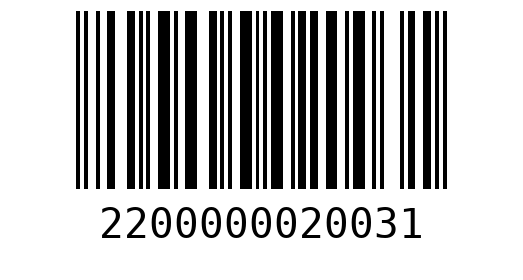 Штрихкод 2200000020031