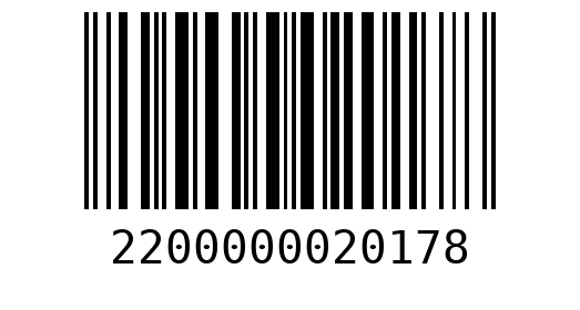 Штрихкод 2200000020178