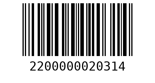 Штрихкод 2200000020314