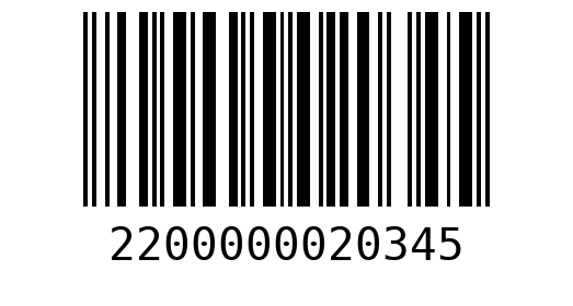 Штрихкод 2200000020345