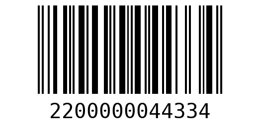 Штрихкод 2200000044334