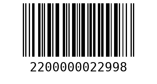 Штрихкод 2200000022998