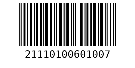 Штрихкод 21110100601000