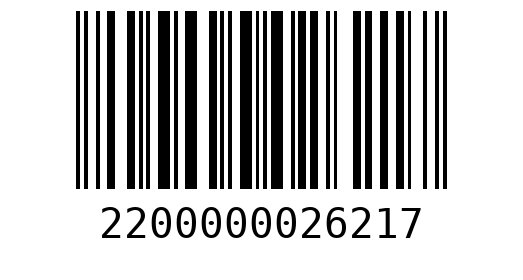 Штрихкод 2200000026217