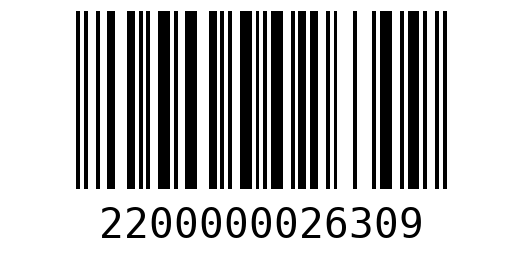 Штрихкод 2200000026309