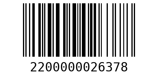 Штрихкод 2200000026378