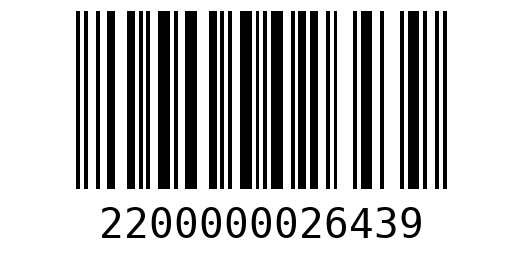 Штрихкод 2200000026439