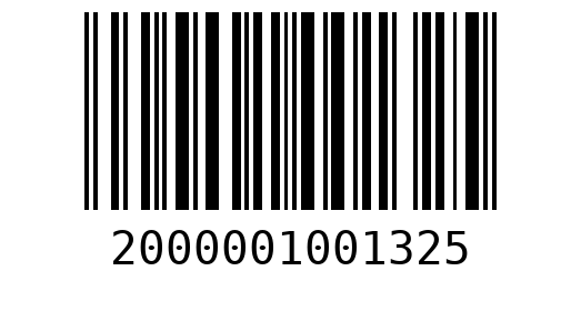 Штрихкод 2000001001325