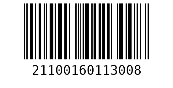Штрихкод 21100160113000