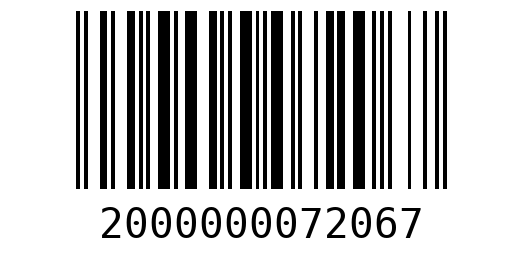 Штрихкод 2000000072067