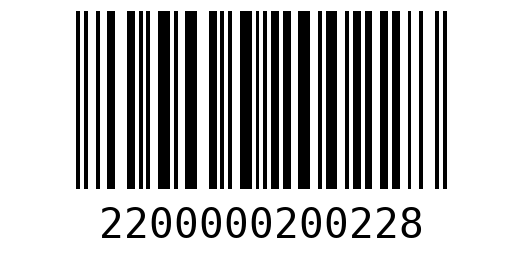 Штрихкод 2200000200228