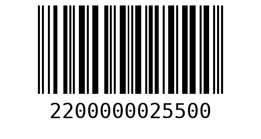 Штрихкод 2200000025500
