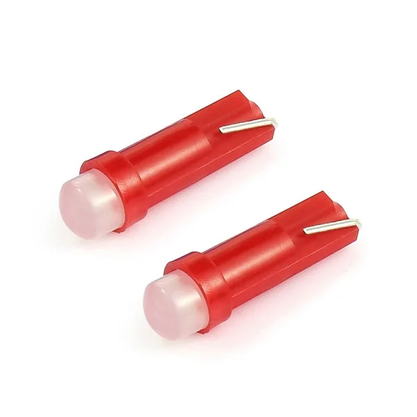 Лампа диодная 12V T5 1,2W щиток прибор. (красн) 0257