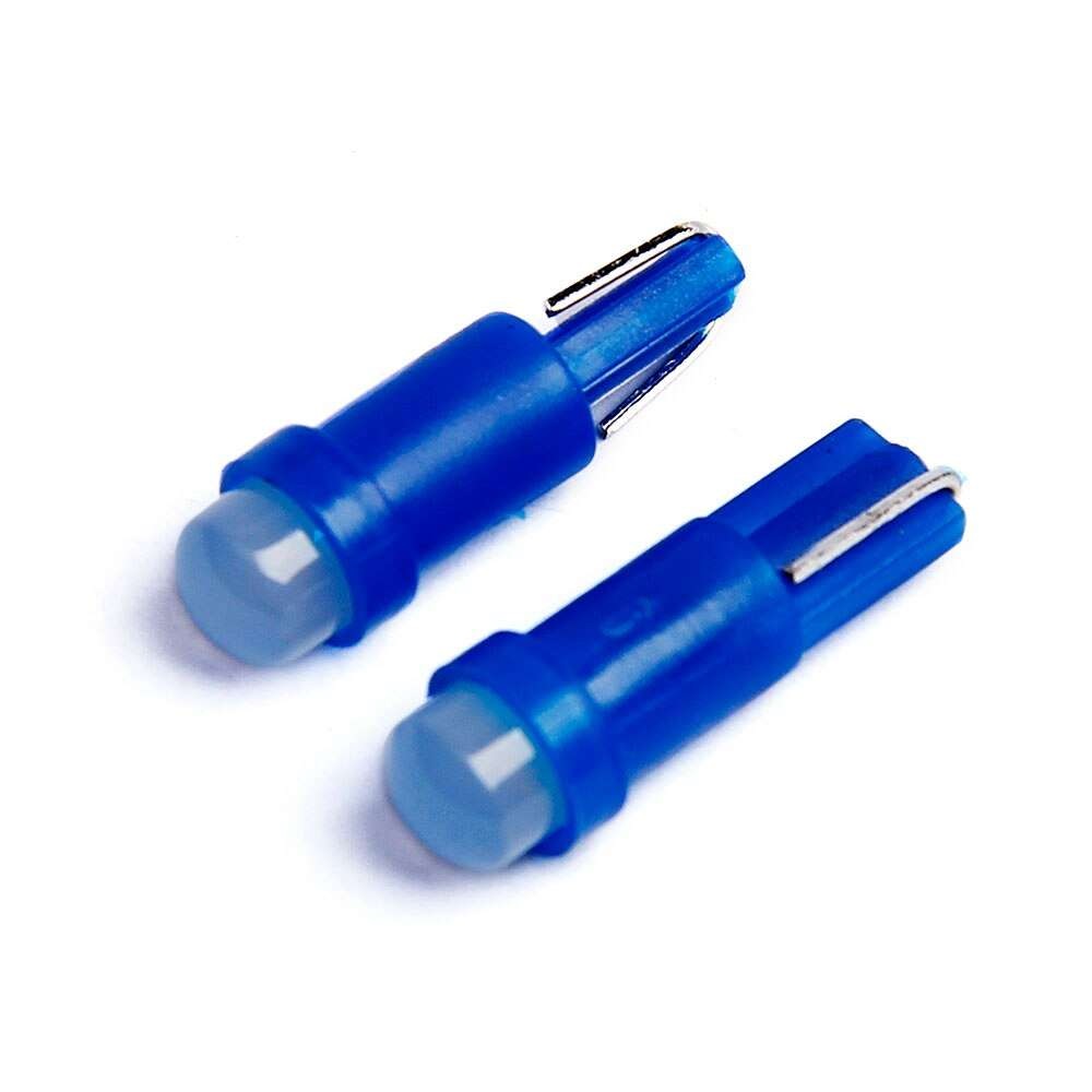 Лампа диодная 12V T5 1,2W щиток прибор. (синяя) 0258