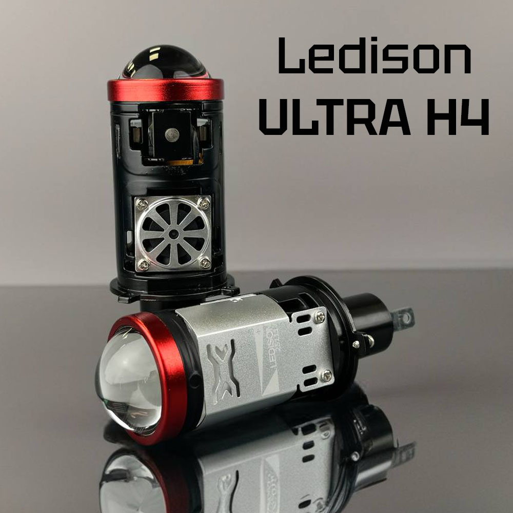 Светодиодные LED лампы Ledison ULTRA 12V H4 80W, 8000Lm, 5000К к-т 2шт