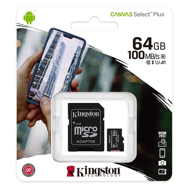 Карта памяти 64GB 10 Класс 100Mb/s Kingston