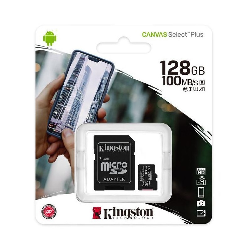 Карта памяти 128GB 10 Класс 100Mb/s Kingston