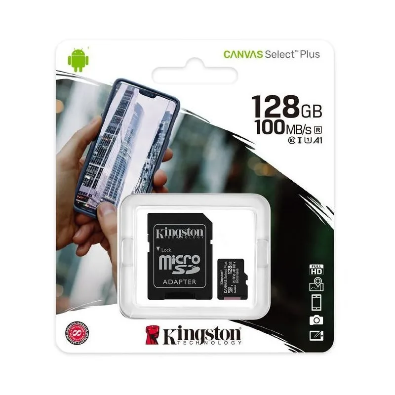 Карта памяти 128GB 10 Класс 100Mb/s Kingston