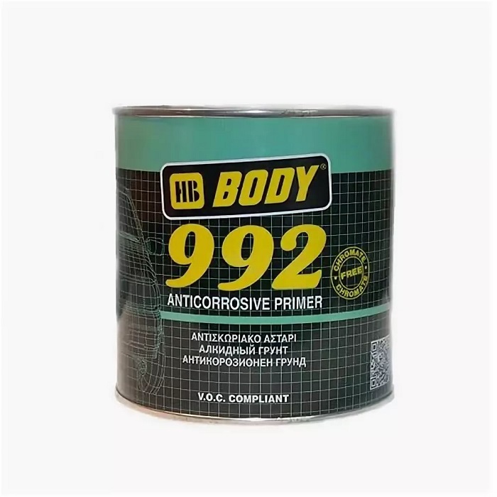 Грунт Body 992 1кг серый GREY (Банка) уп-6