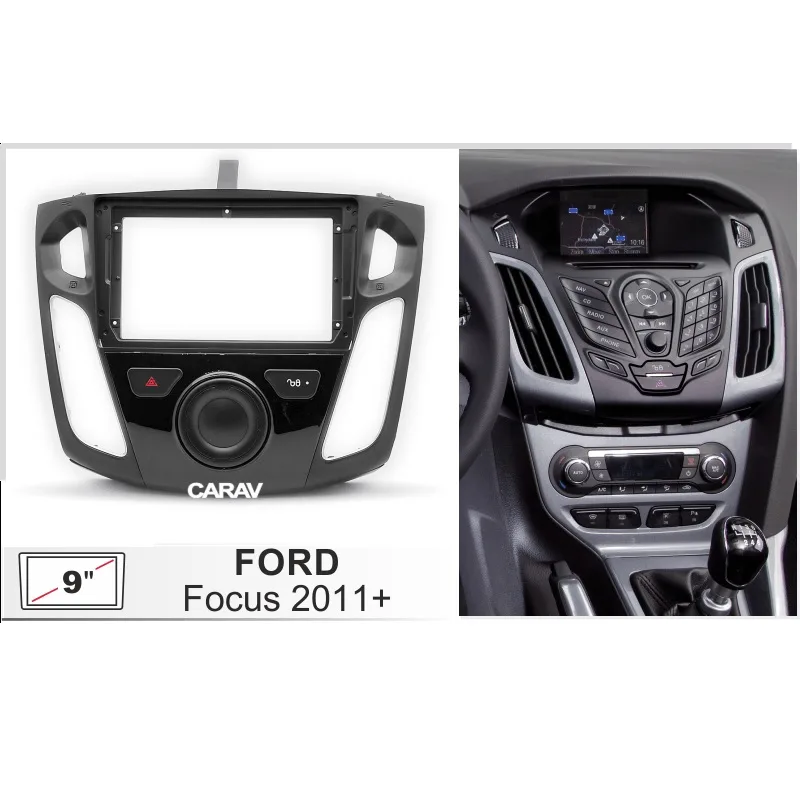 Установочный к-т для штатной а/м 9" Ford Focus III Mk3 2011-2019 (Black)+ проводка CAN