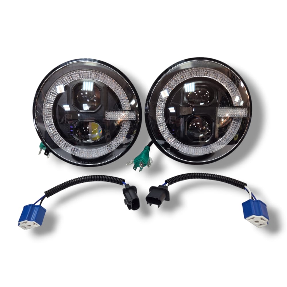 Фара рабочего света G0466 NIVA4x4 (ближ+дальн+поворот+ДХО) 12-60V 50W/80W 7" к-т 2шт