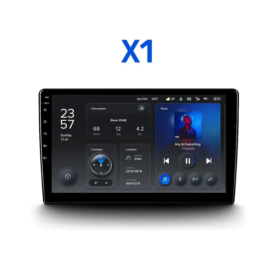 Автомагнитола TEYES X1 (ANDROID 10) 9", 8-ядер. 2GB-ОЗУ, 32GB, 4G