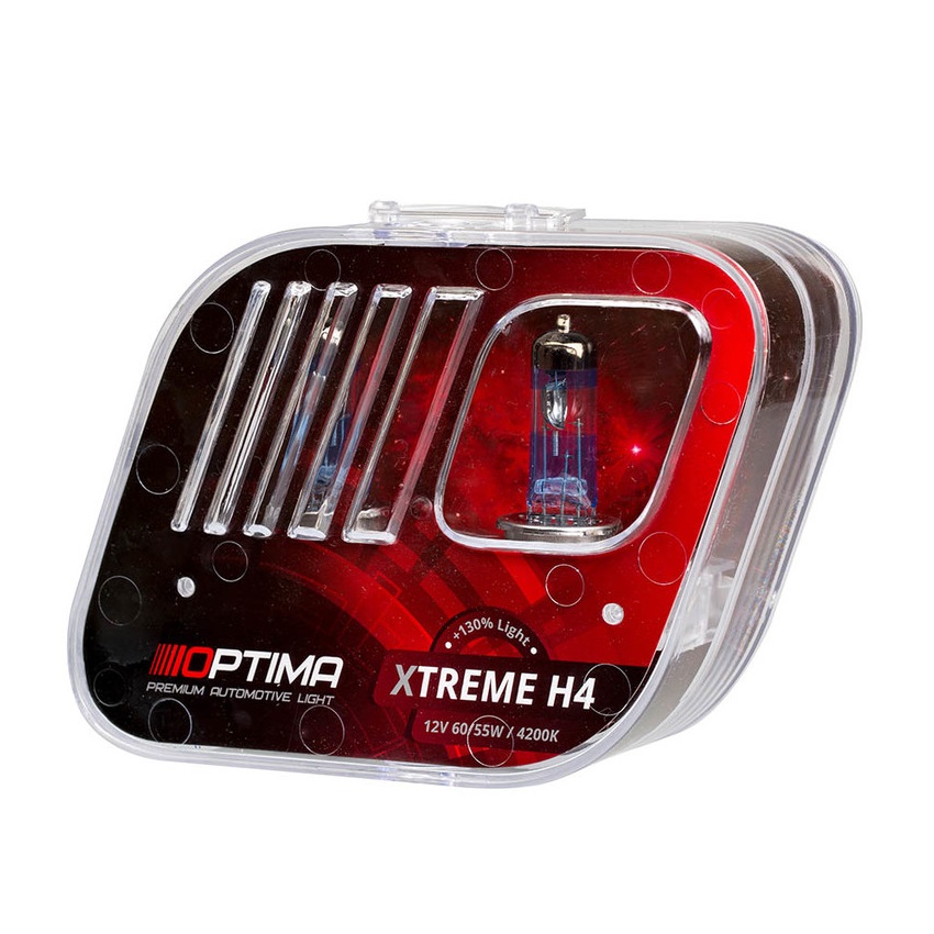 Лампа 12V OPTIMA Xtreme H4 60/55W +130% (Eurobox,2шт.)