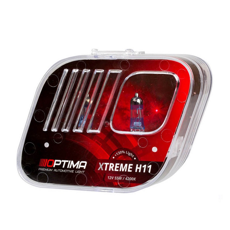 Лампа 12V OPTIMA Xtreme H11 55W +130% (Eurobox,2шт.)