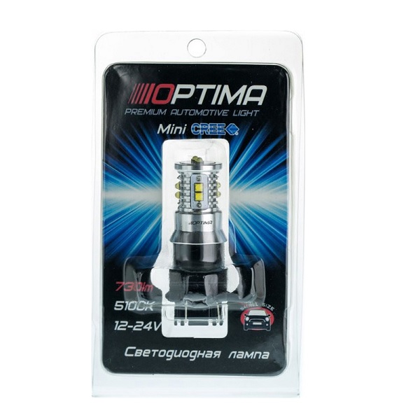 яЛампа диодная 10-30V W21/5W б/ц (Т20) 2хк-т OPTIMA LED 3157 1шт.