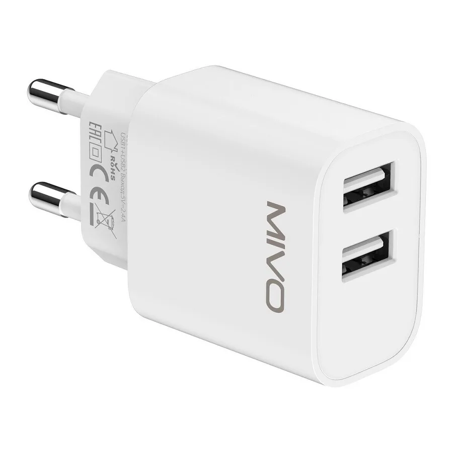 Сетевое зарядное устройство MIVO MP-230 2USB 2.4A