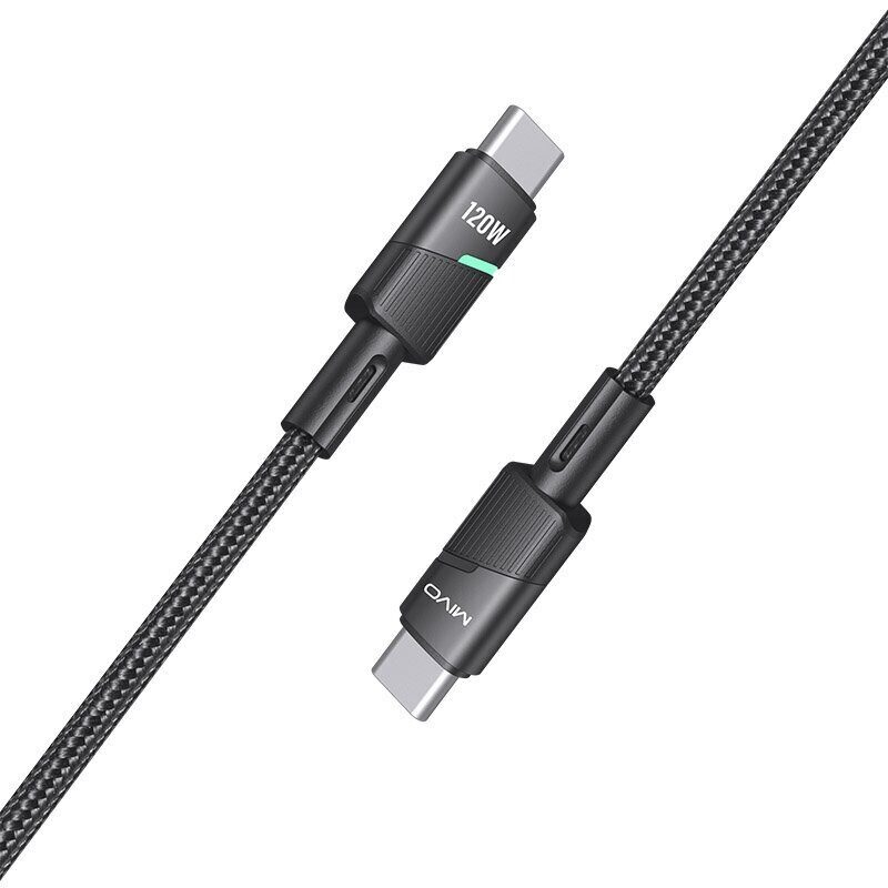 Кабель Type-C - Type-C MIVO MX-13T 120W, 6A ,1м.