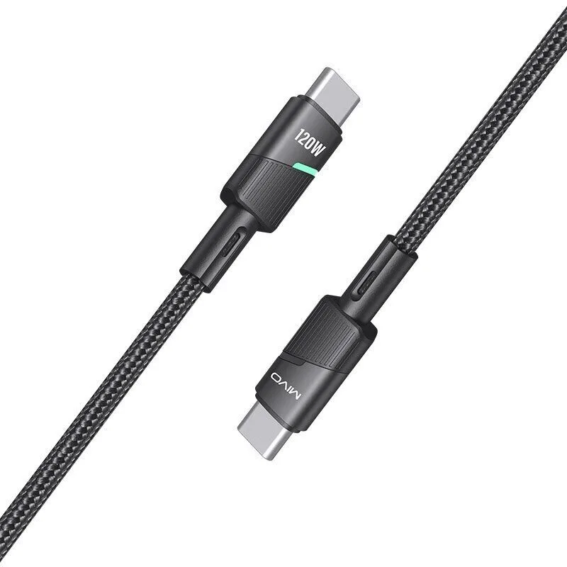 Кабель Type-C - Type-C MIVO MX-13T 120W, 6A ,1м.