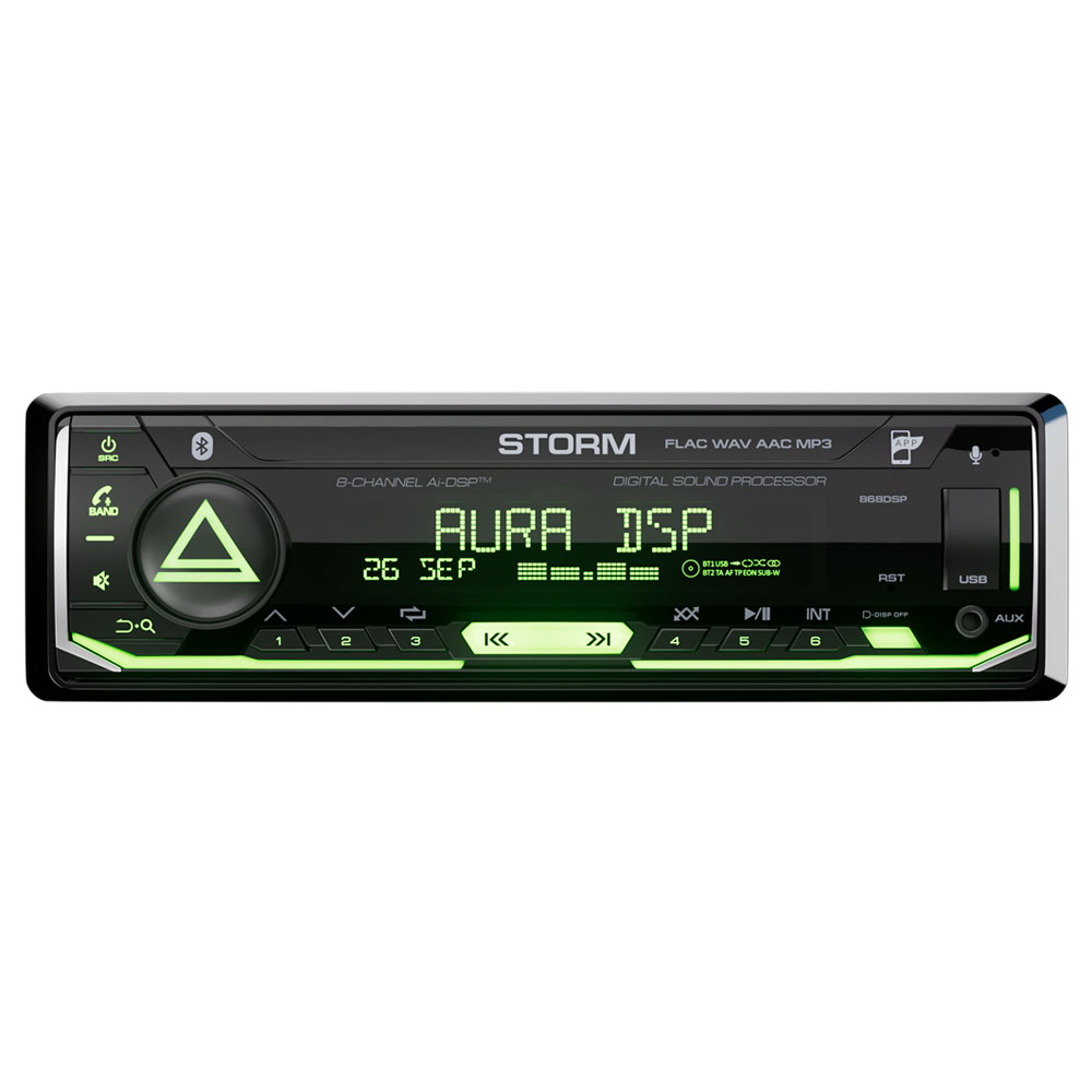 А/м AURA STORM-868DSP 8RCA,D-SWC,USB,BT 4x51W