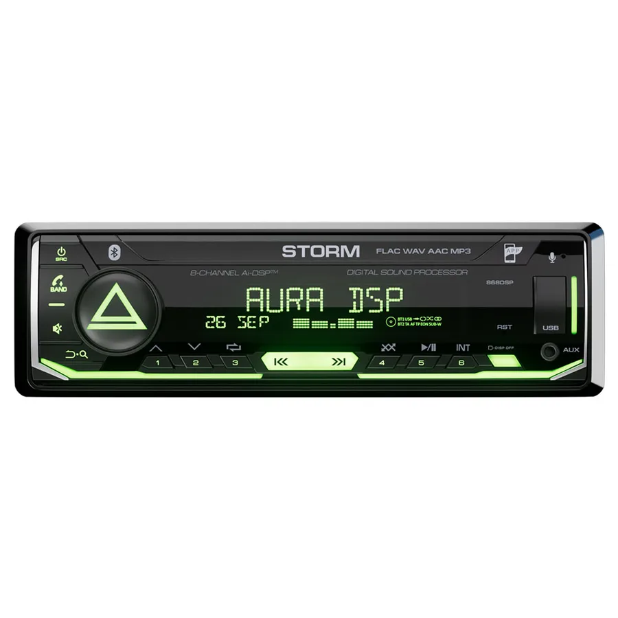 А/м AURA STORM-868DSP 8RCA,D-SWC,USB,BT 4x51W