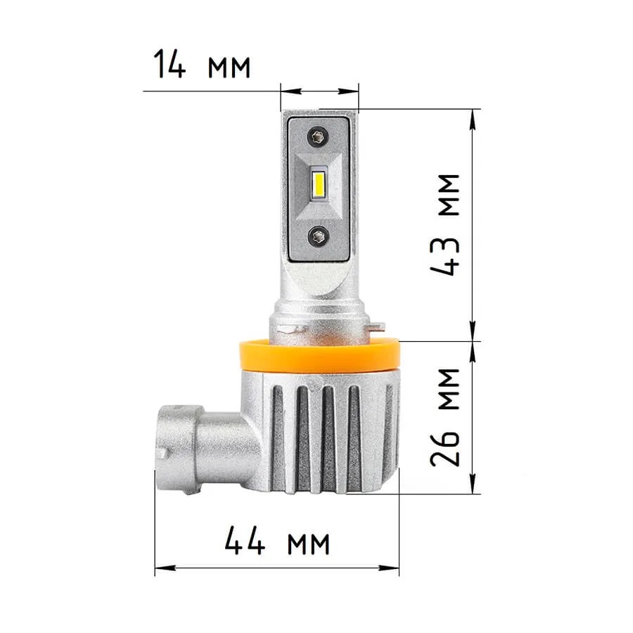 Светодиодные LED лампы ElectroKot Atomic 12-24V H11 PRO CSP 3000K к-т 2шт
