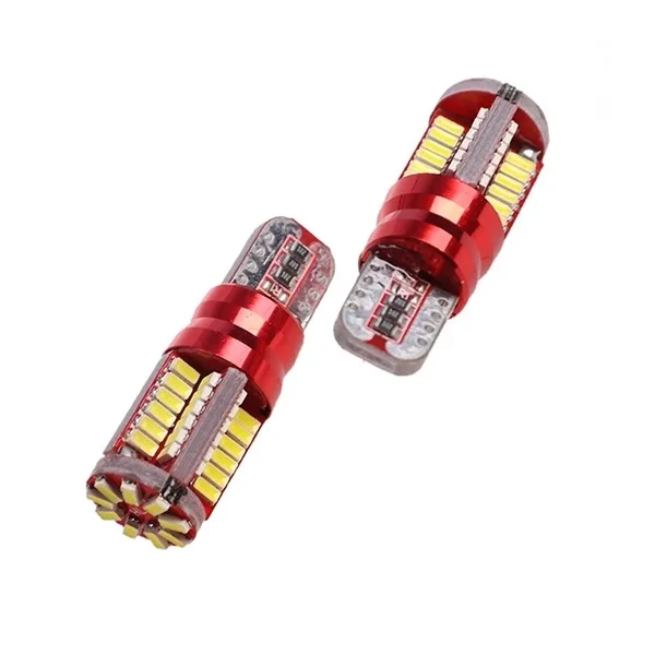 Лампа диодная 12-24V W5W б/ц T10-3020-13SMD с обманкой (метал) WHITE