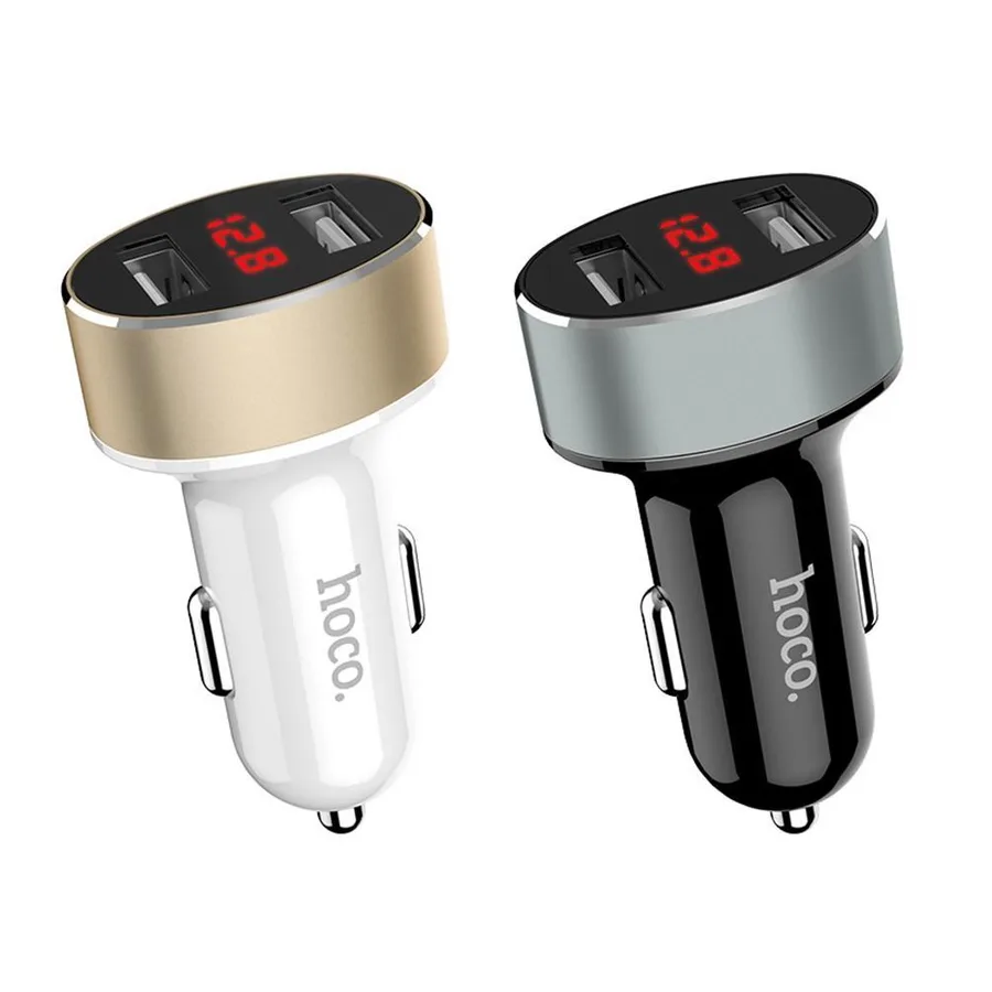 АЗУ USB порт HOCO Z26 2.1А + вольтметр