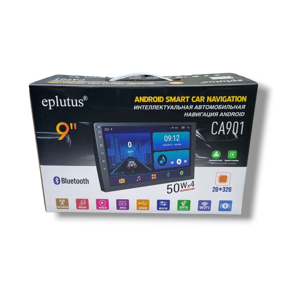 Автомагнитола Eplutus CA908 (ANDROID 15) 9",8-ядер. 8GB-ОЗУ, 128GB, 4G