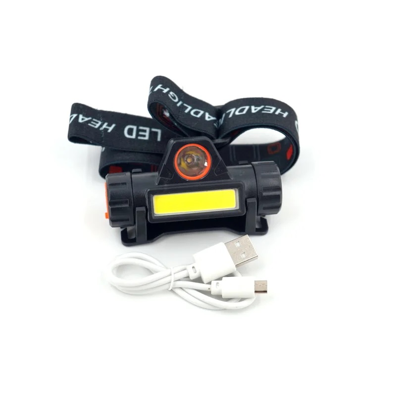 Фонарик налобный HT-665/669/5501/8101 (зарядка через microUSB)