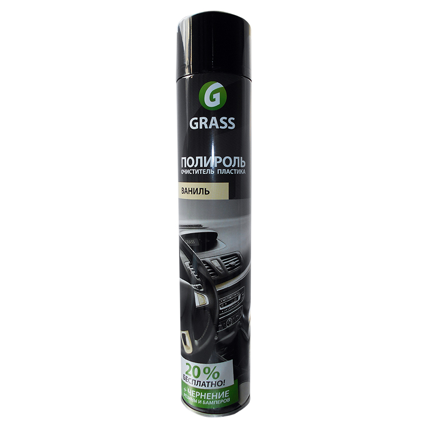GraSS Полироль-очиститель пластика "Dashboard Cleaner" ваниль (аэрозоль 750 мл) 120107-4
