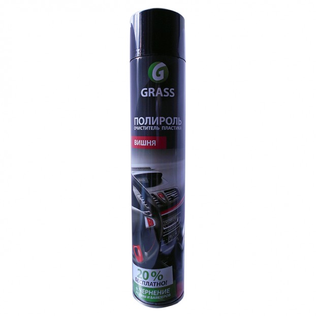 GraSS Полироль-очиститель пластика "Dashboard Cleaner" вишня (аэрозоль 750 мл) 120107-2