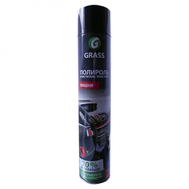 GraSS Полироль-очиститель пластика "Dashboard Cleaner" вишня (аэрозоль 750 мл) 120107-2