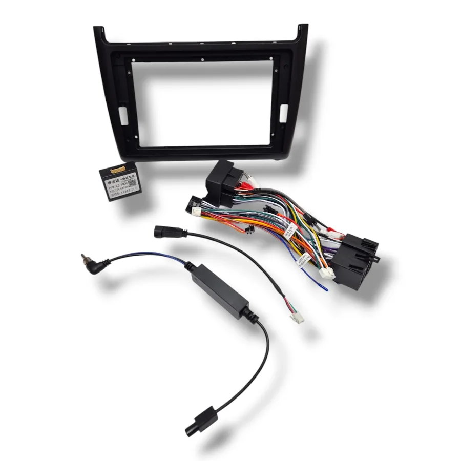 Установочный к-т для штатной а/м 9" VW Polo F1 2008-2020 + проводка CAN (BLACK)