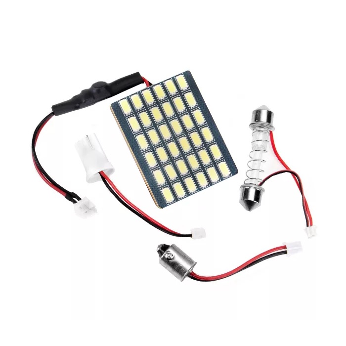 Панель светодиодная Golden 36SMD T10 с адаптерами 31-41мм