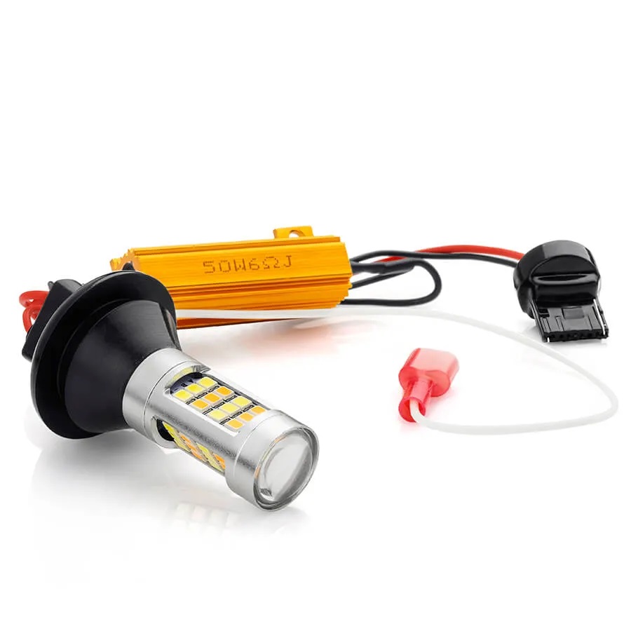 Ходовые огни в поворотники 2 в 1 цоколь 7440 WY21W 42 LED 2835 - 2 шт